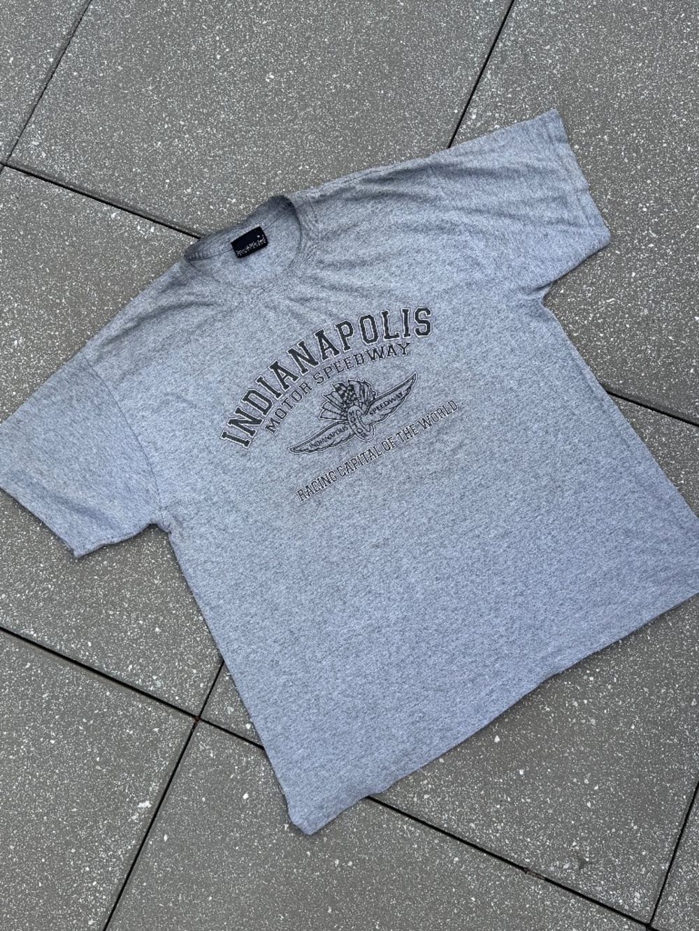 Vintage 90s Indy 500 Speedway Tee XL Gray